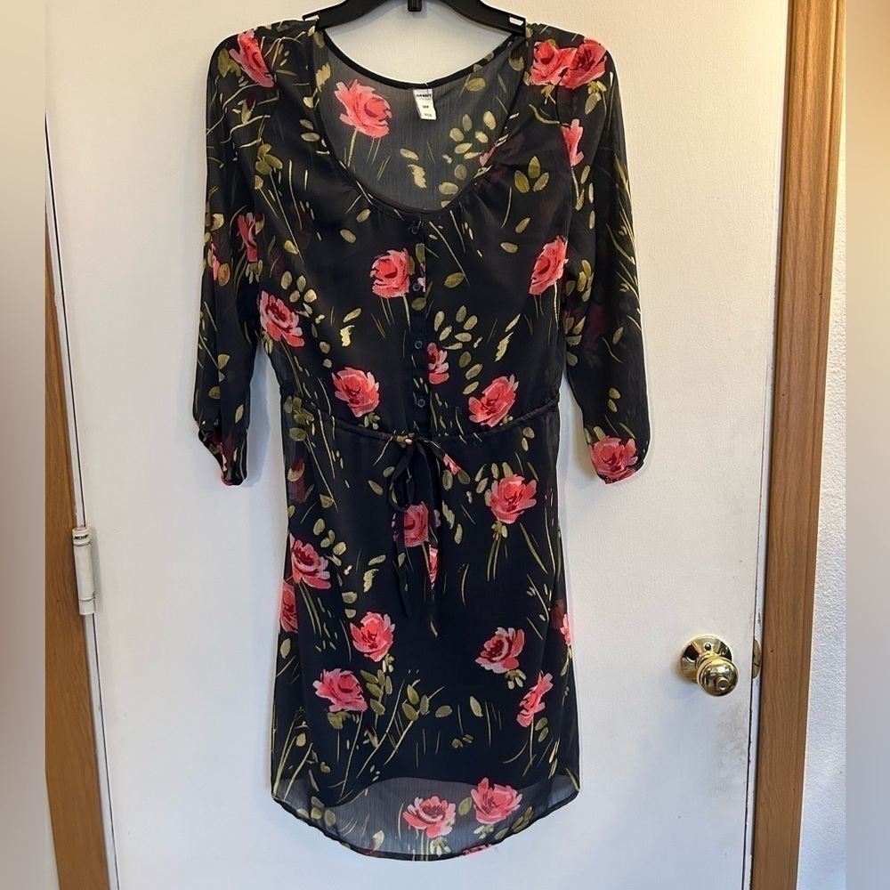 Old Navy, small floral sinch waist dress